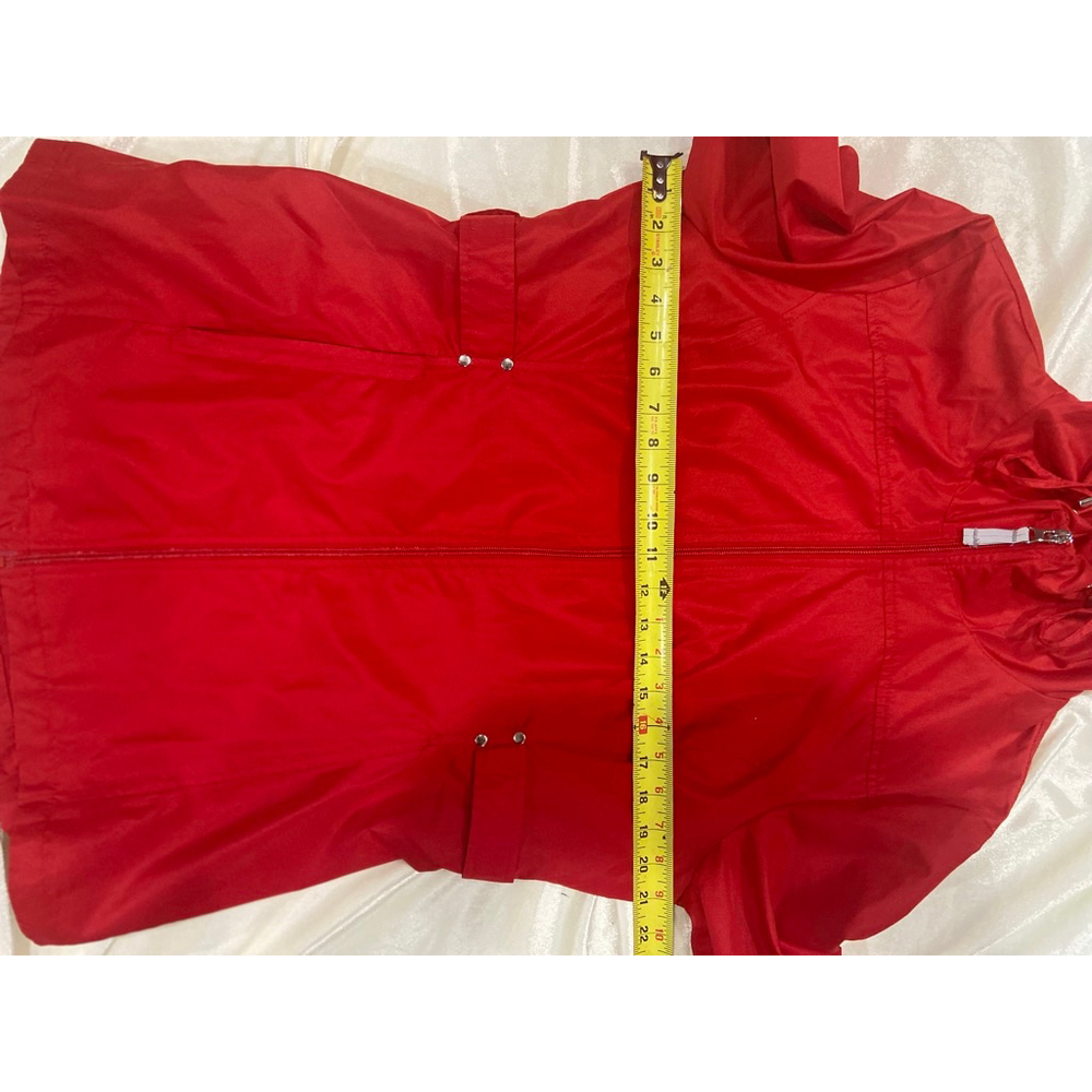 Jones New York Red Packable Rain Jacket Parka Windbreaker | Street Style Size L - Picture 15 of 15